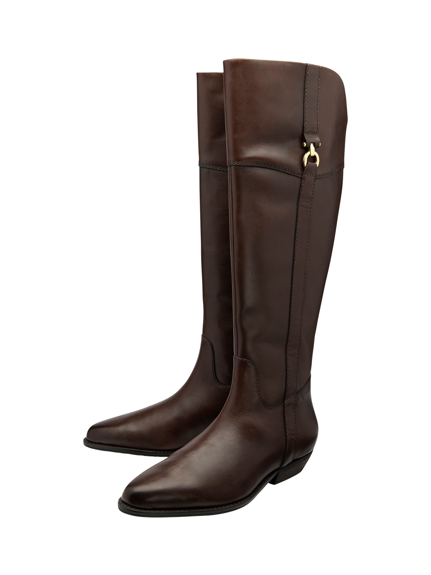 Product image 2 of 4, which shows Ravel Forge Leather Knee High Boots, Brown, 3