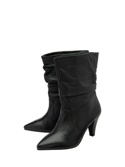 Ravel Gatton Leather Cone Heel Ankle Boots, Black - view 2, Black