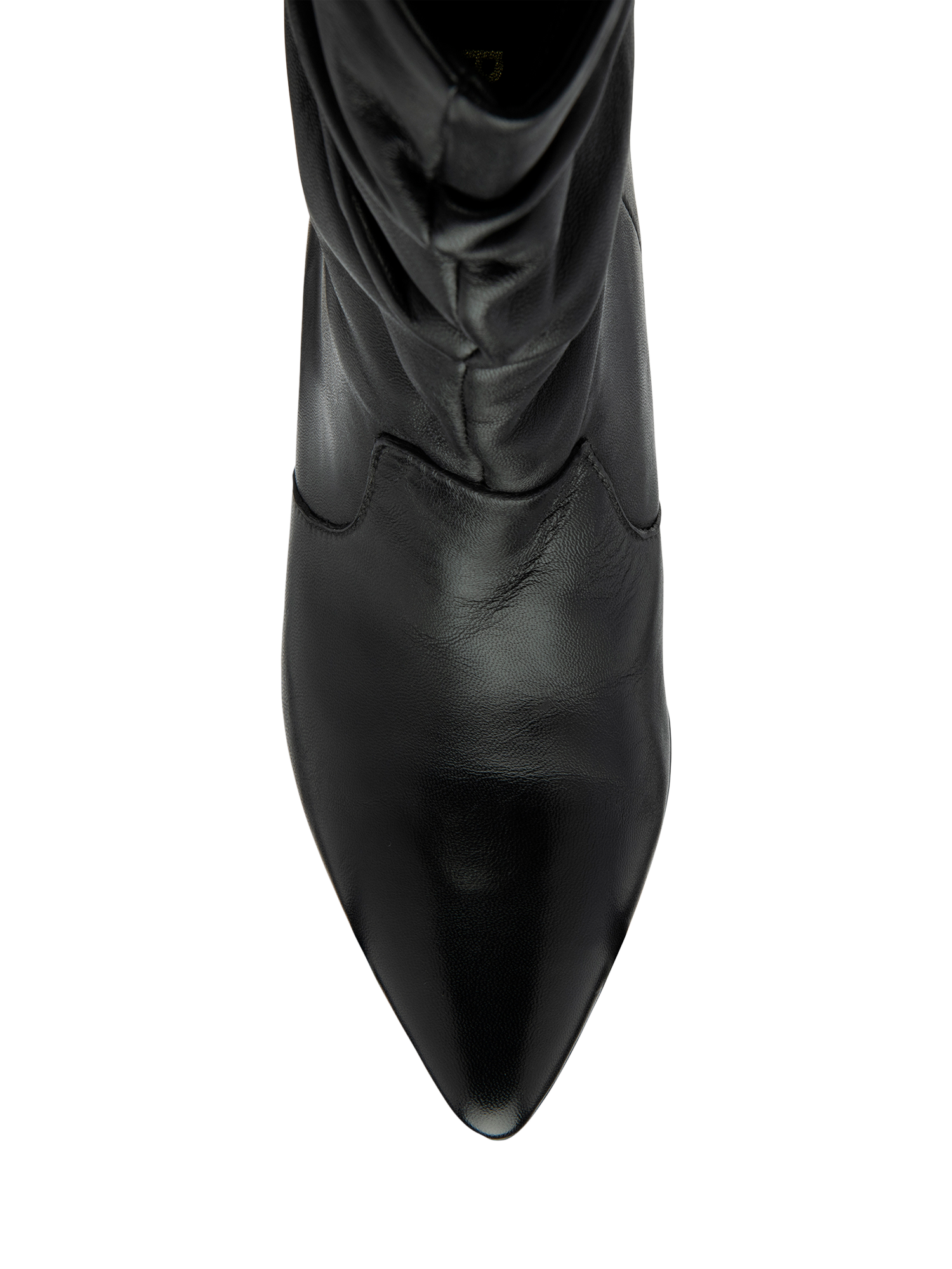 Product image 4 of 4, which shows Ravel Gatton Leather Cone Heel Ankle Boots, Black, 3