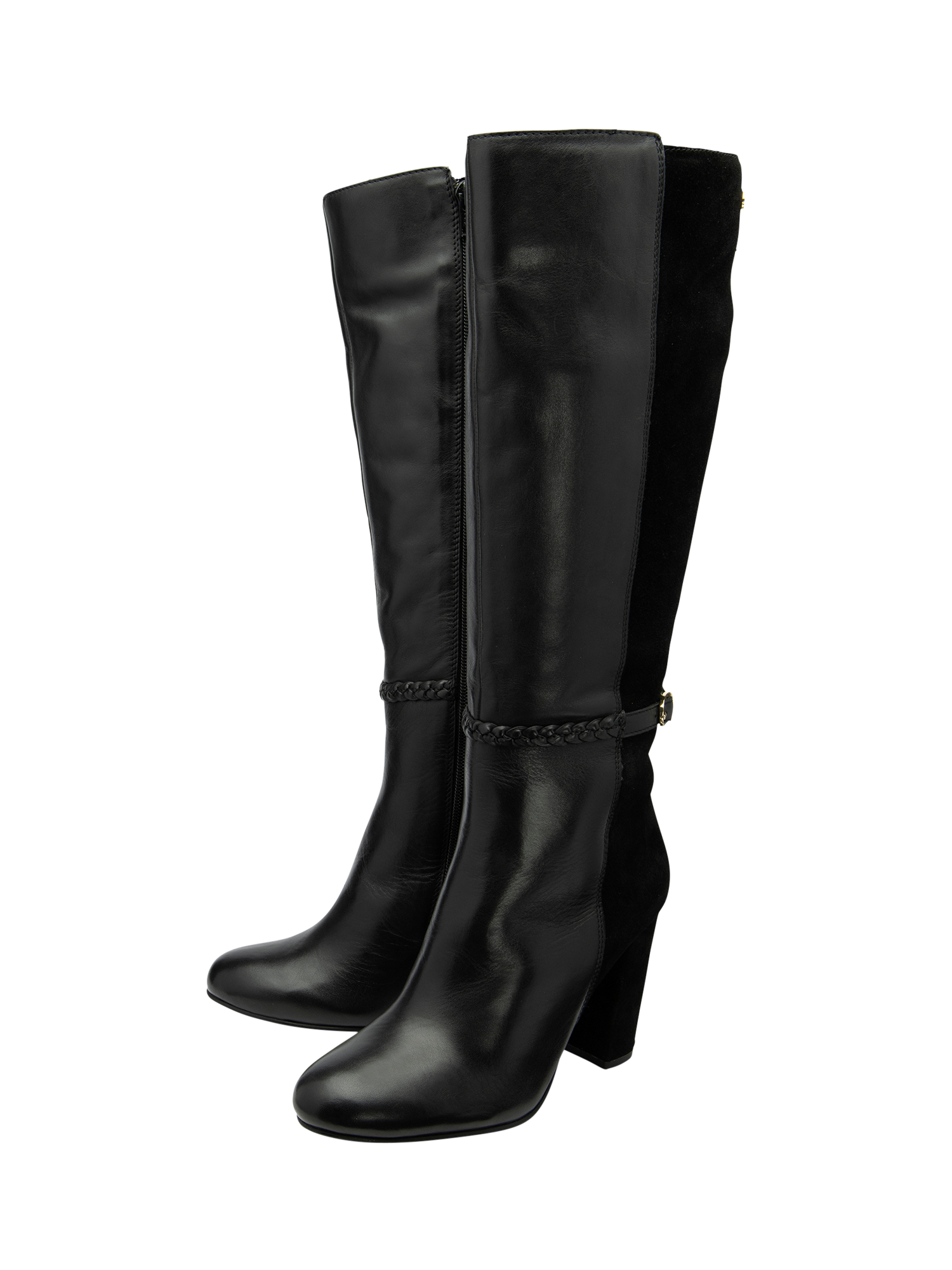Product image 2 of 4, which shows Ravel  Hume Leather Knee High Boots, Black, 3