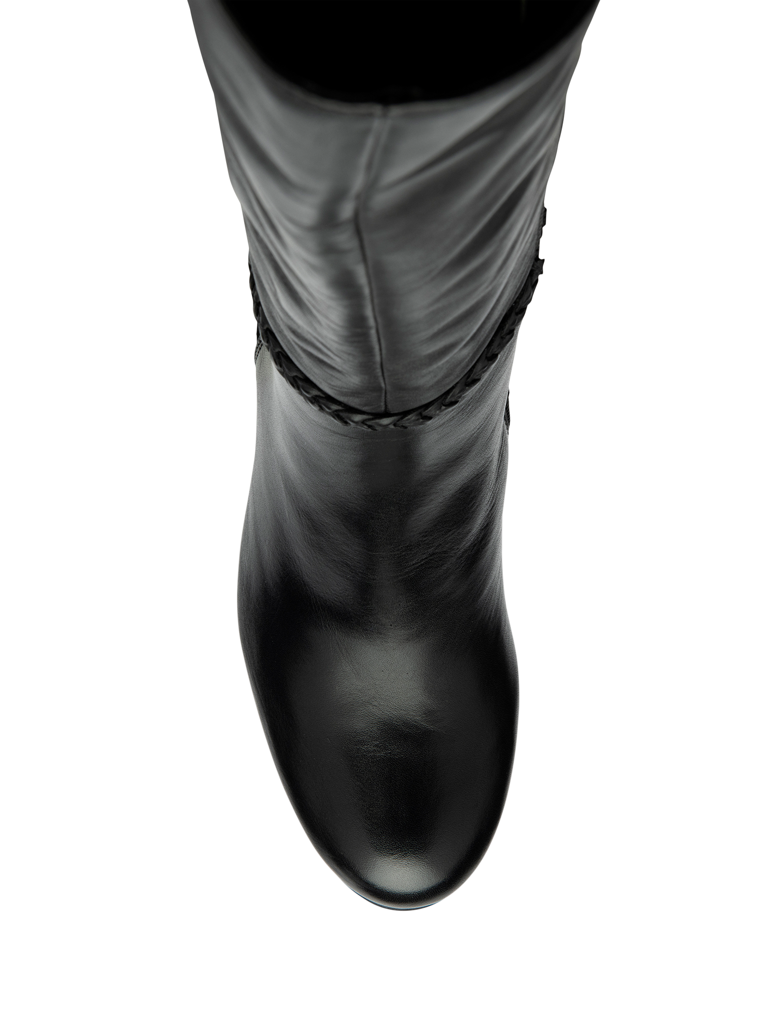 Product image 4 of 4, which shows Ravel  Hume Leather Knee High Boots, Black, 3