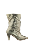 Ravel Gatton Leather Cone Heel Ankle Boots, Gold