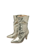 Ravel Gatton Leather Cone Heel Ankle Boots, Gold