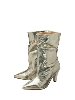 Ravel Gatton Leather Cone Heel Ankle Boots, Gold - view 2, Gold