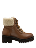 Ravel Ingram Leather Faux Sheepskin Ankle Boots, Tan