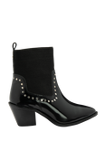 Ravel Octon Leather Western Ankle Boots, Black