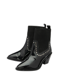 Ravel Octon Leather Western Ankle Boots, Black