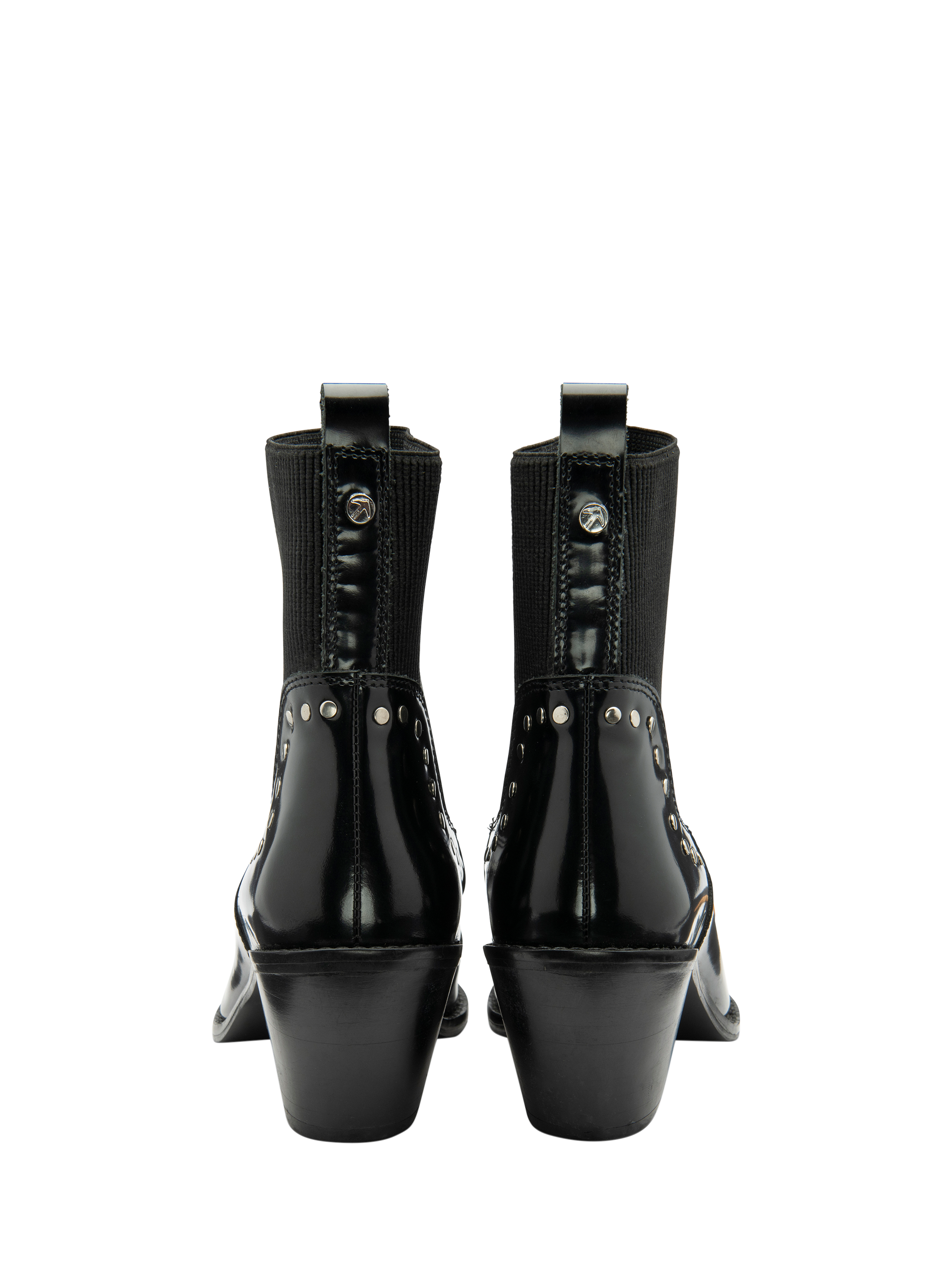 Product image 3 of 4, which shows Ravel Octon Leather Western Ankle Boots, Black, 3