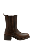 Ravel Pallma Leather Block Heel Ankle Boots, Chestnut