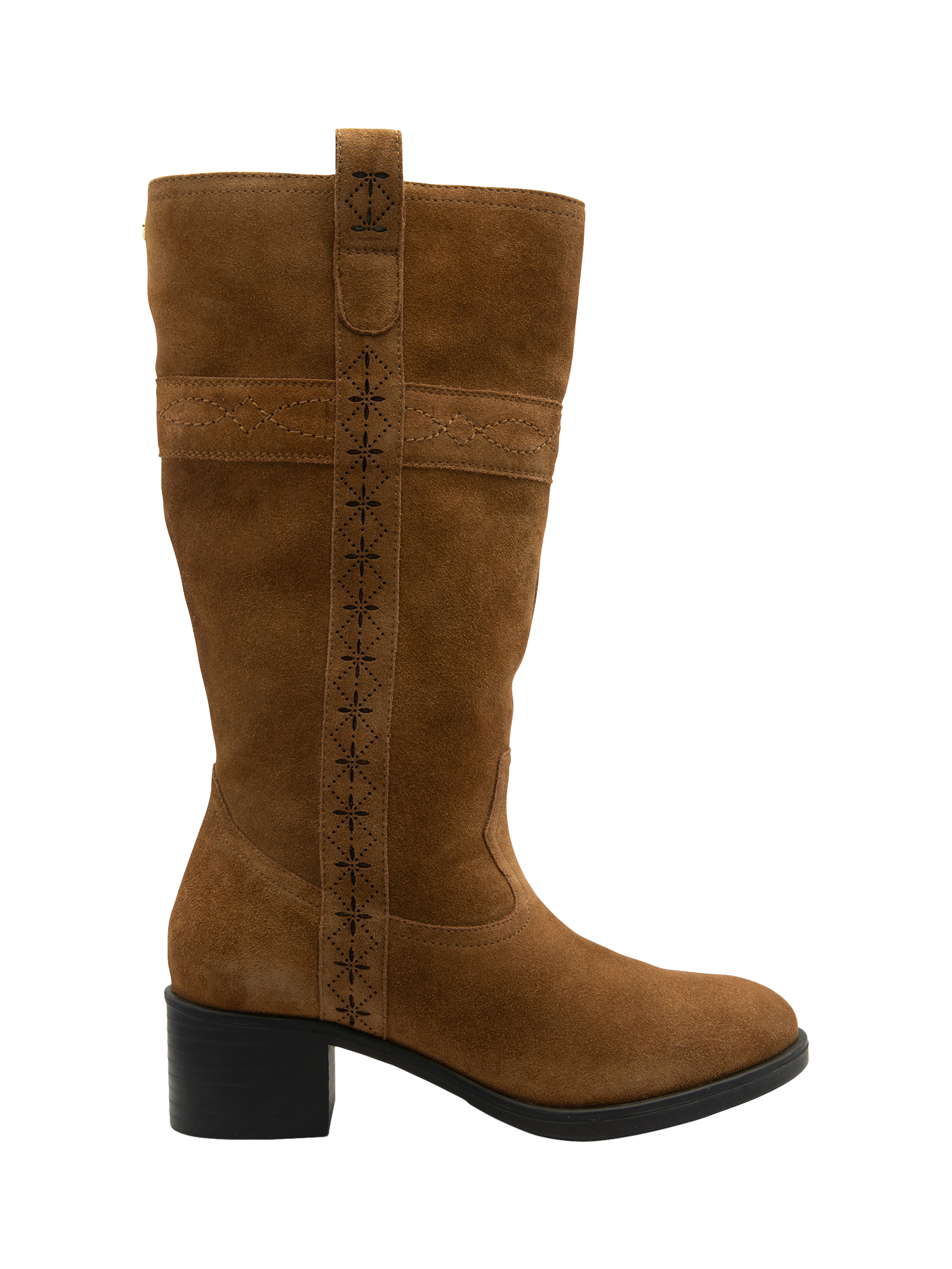 Product image 1 of 4, which shows Ravel Pennan Suede Knee High Boots, Tan, 3