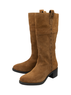 Ravel Pennan Suede Knee High Boots, Tan - view 2, Tan