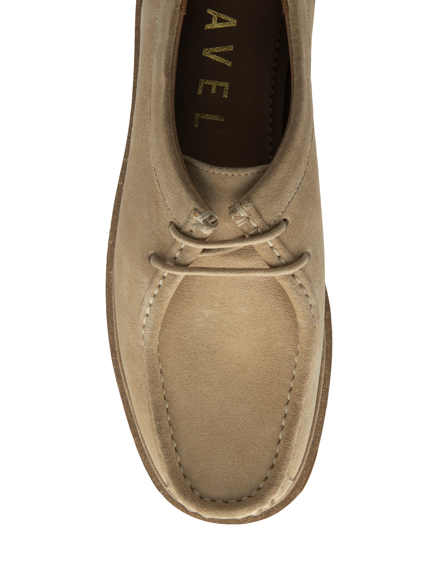 Product image 4 of 4, which shows Ravel Copley Suede Moccasins, Sand, 3