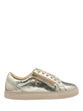 Ravel Gage Leather Zip Detail Trainers, Gold