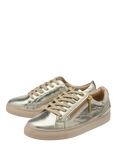Ravel Gage Leather Zip Detail Trainers, Gold