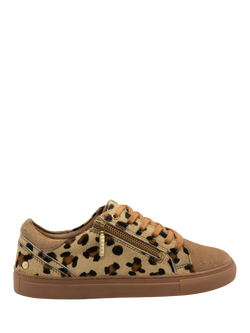 Ravel Gage Leopard Print Zip Detail Trainers, Multi, Multi
