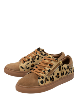 Ravel Gage Leopard Print Zip Detail Trainers, Multi - view 2, Multi