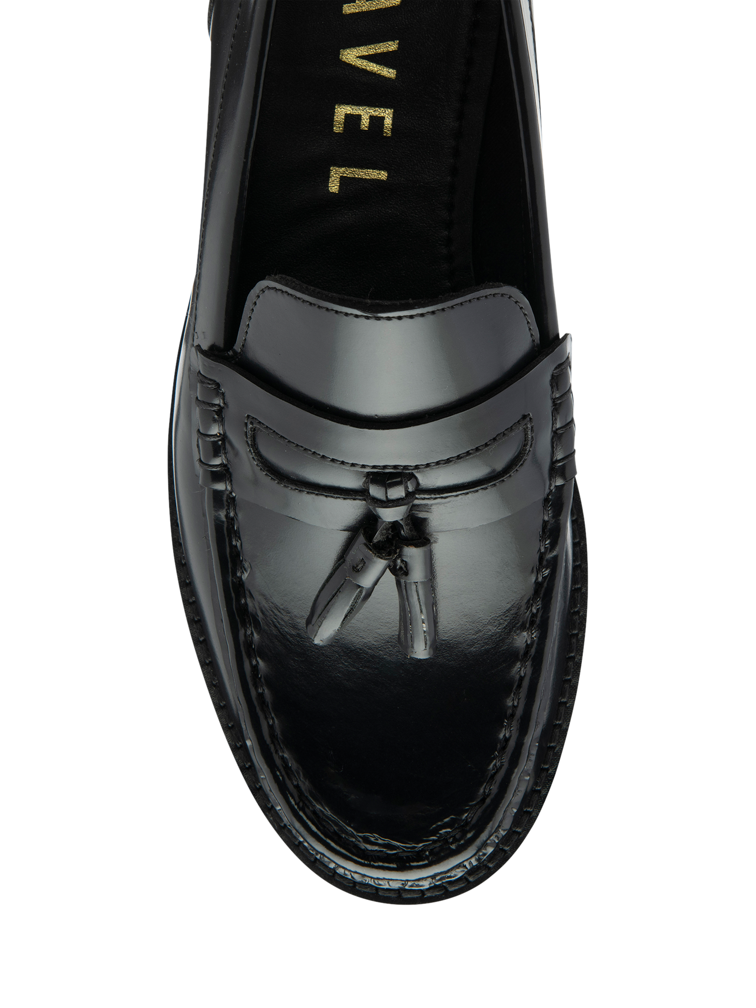 Product image 4 of 4, which shows Ravel Millport Leather Loafers, Black, 3