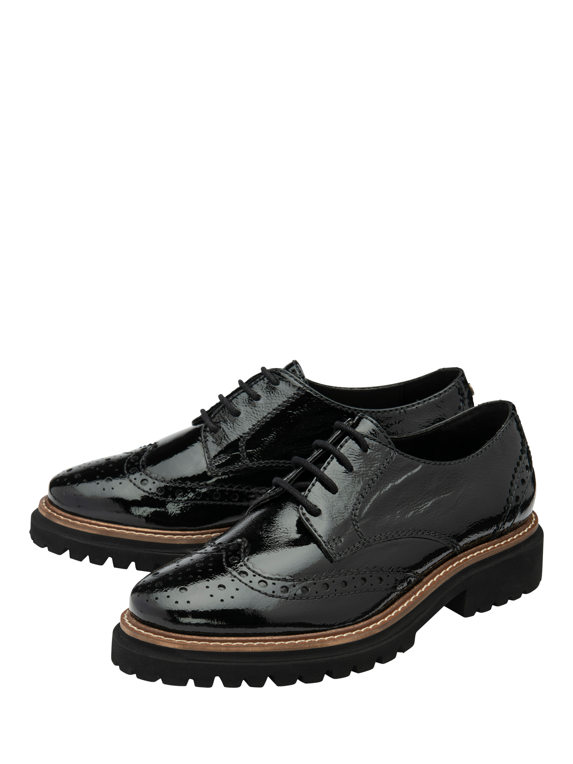 Product image 2 of 4, which shows Ravel Walsh Leather Chunky Brogues, Black, 3