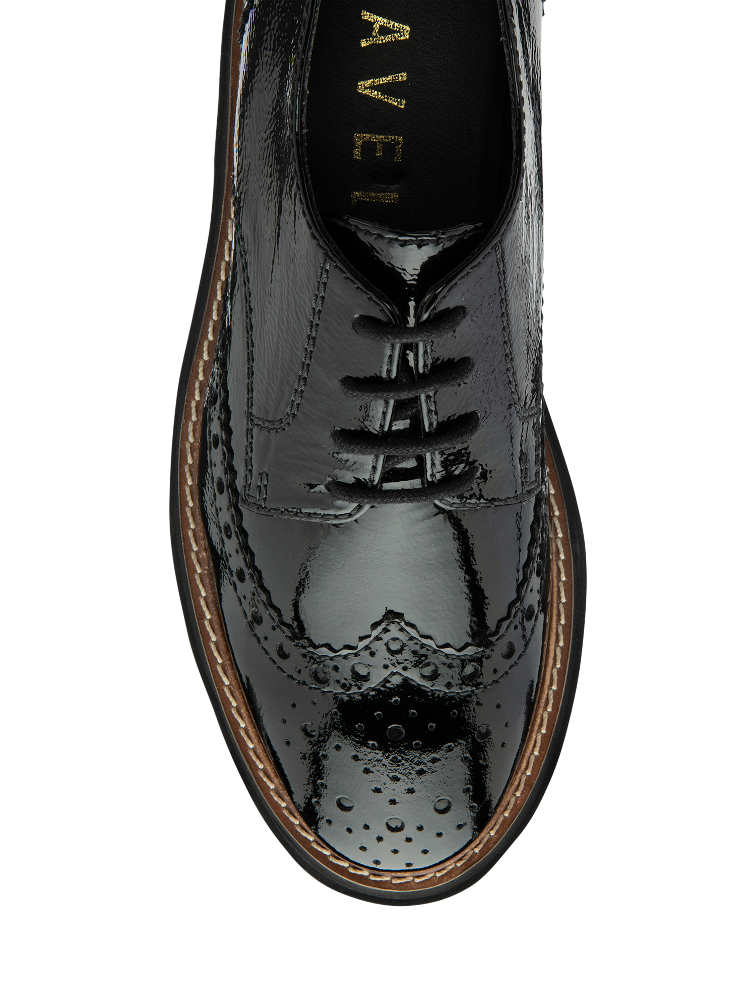 Product image 4 of 4, which shows Ravel Walsh Leather Chunky Brogues, Black, 3
