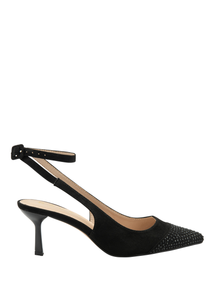 Ravel Catrine Embellished Slingback Court Shoes, Black, Black