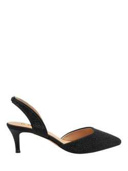 Ravel Mallow Slingback Kitten Heel Court Shoes, Black
