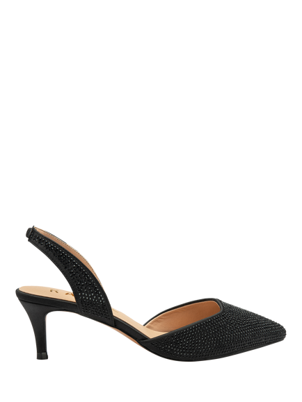 Ravel Mallow Slingback Kitten Heel Court Shoes, Black