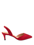 Ravel Mallow Slingback Kitten Heel Court Shoes, Red