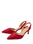 Ravel Mallow Slingback Kitten Heel Court Shoes, Red