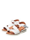 Moda in Pelle Kapur Leather Strappy Sandals, Tan, White