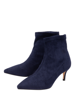 Ravel Madruga Kitten Heel Ankle Boots - view 2, Navy