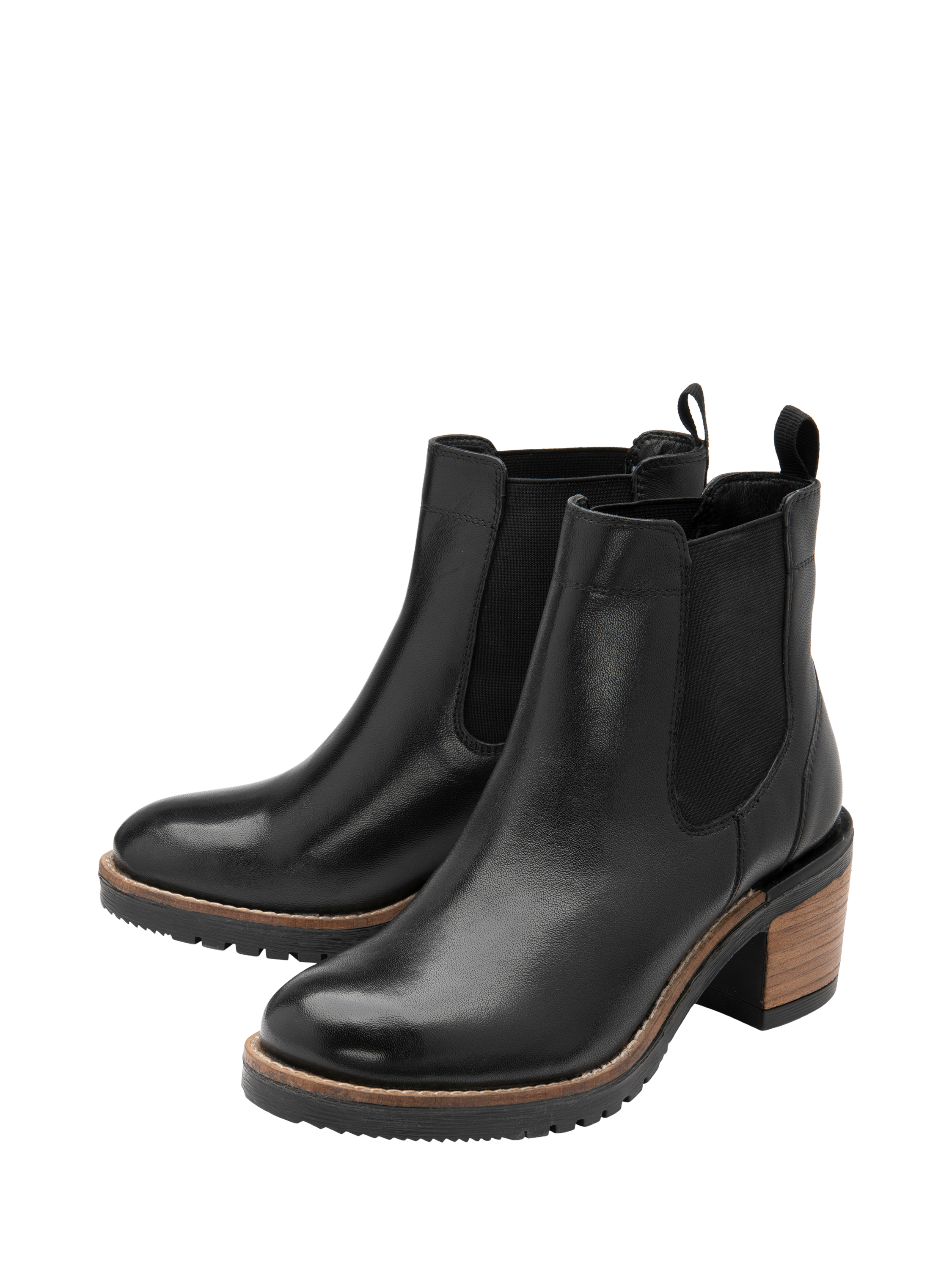 Product image 2 of 4, which shows Ravel Bray Leather Chunky Biker Boots, Black, 3