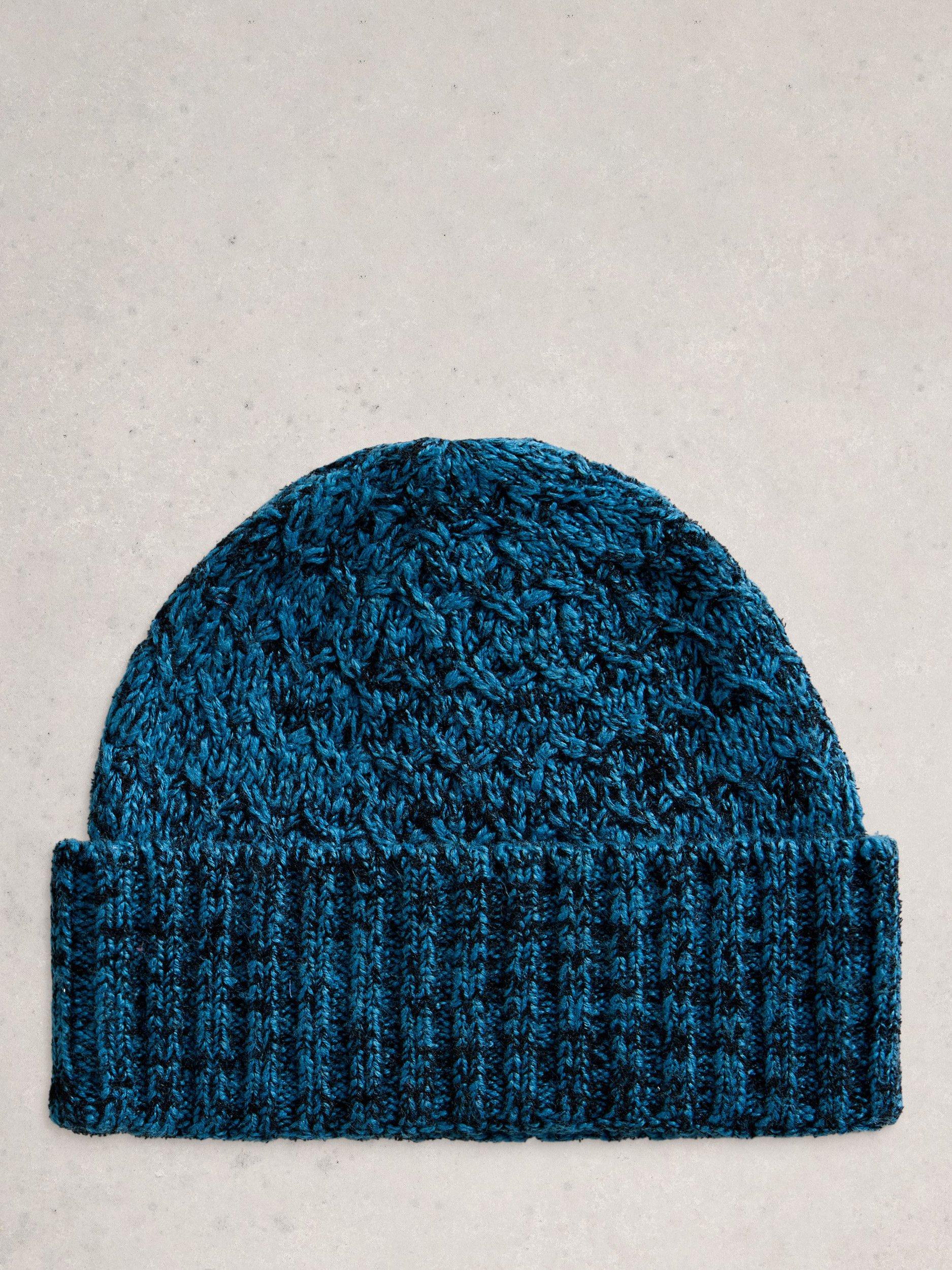 Product image 2 of 2, which shows White Stuff Twist Cotton Blend Beanie, Dk Teal, One Size