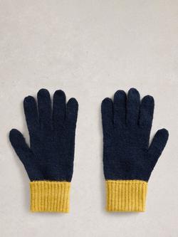 White Stuff Sammy Lambswool Blend Gloves, Navy/Multi - view 2, Navy/Multi