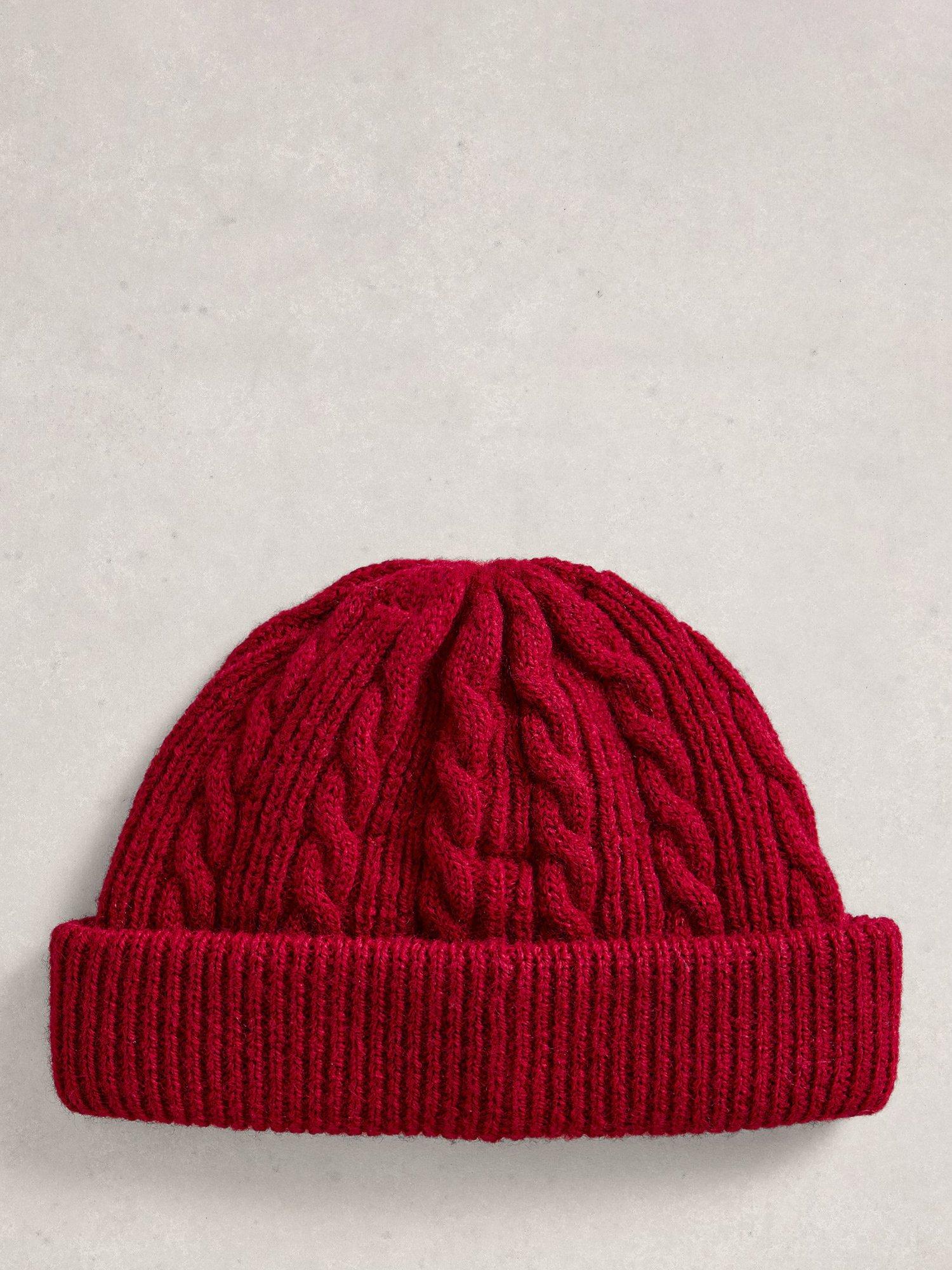 Product image 3 of 3, which shows White Stuff Freddie Lambswool Beanie, Dark Orange, One Size