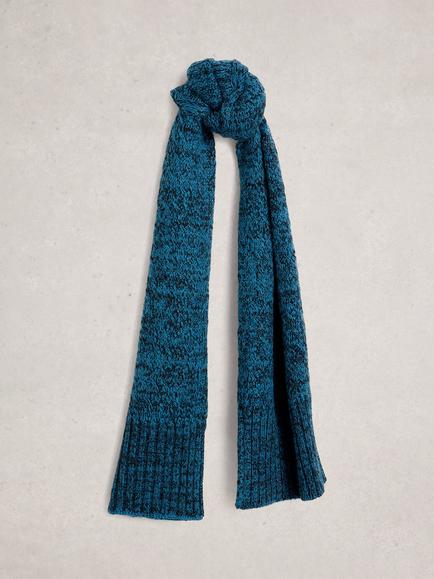 White Stuff Twist Cotton Blend Scarf, Dk Teal, Dk Teal