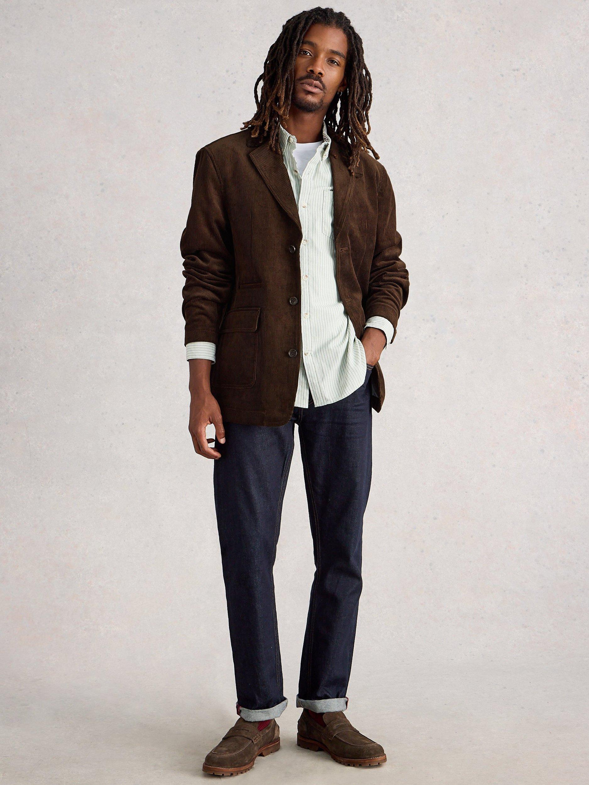 Product image 1 of 6, which shows White Stuff Cotton Corduroy Blazer, Dk Brown, 38R