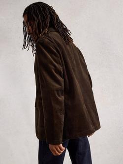 White Stuff Cotton Corduroy Blazer, Dk Brown - view 2, Dk Brown