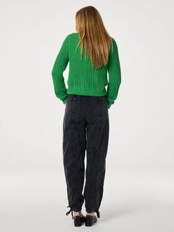 Fabienne Chapot Jennifer Bow Detail Denim Trousers, Black, Black