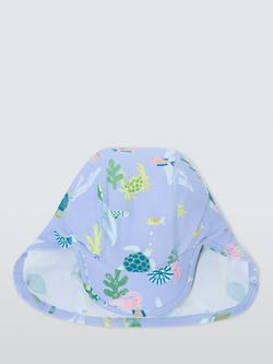 John Lewis Baby Rockpool Keppi Safari Hat, Blue/Multi, Blue Multi