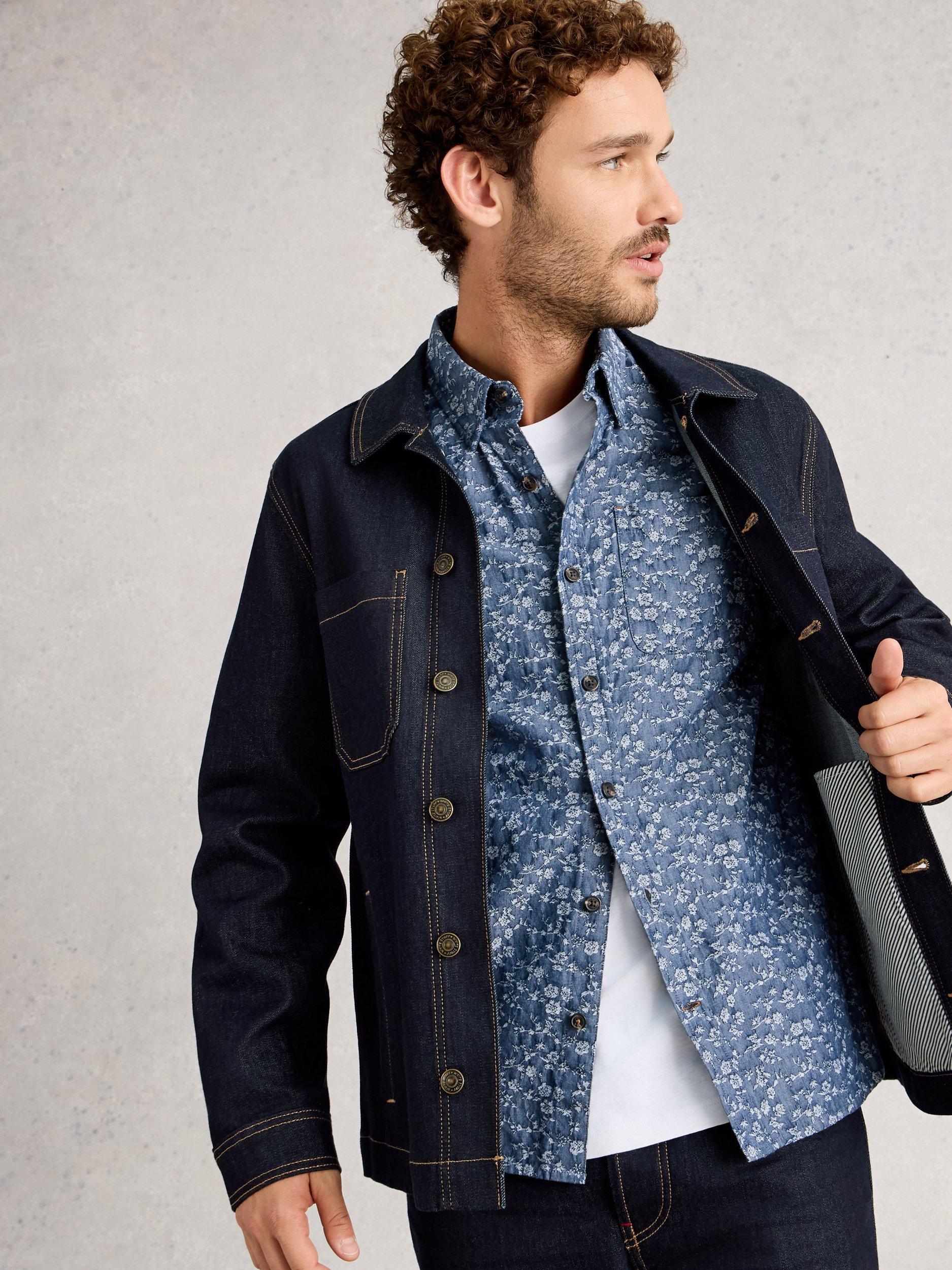 Product image 4 of 6, which shows White Stuff Jacquard Shirt, Mid Blue, S