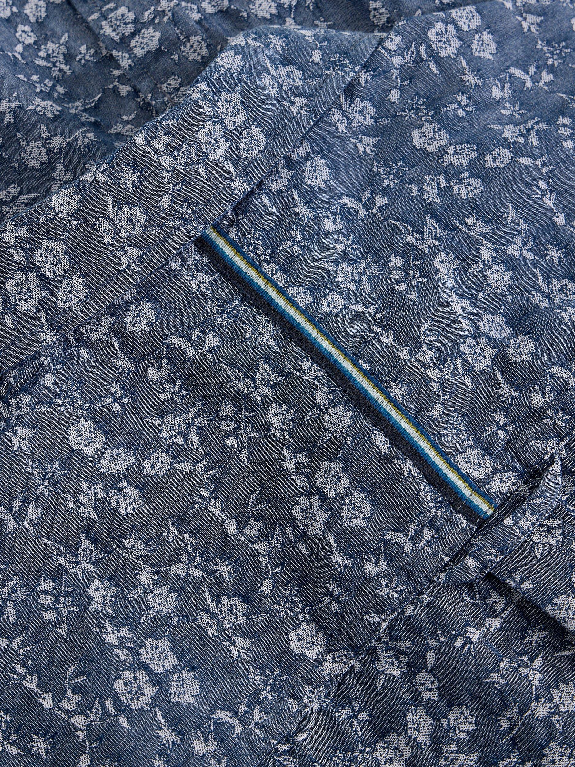 Product image 6 of 6, which shows White Stuff Jacquard Shirt, Mid Blue, S