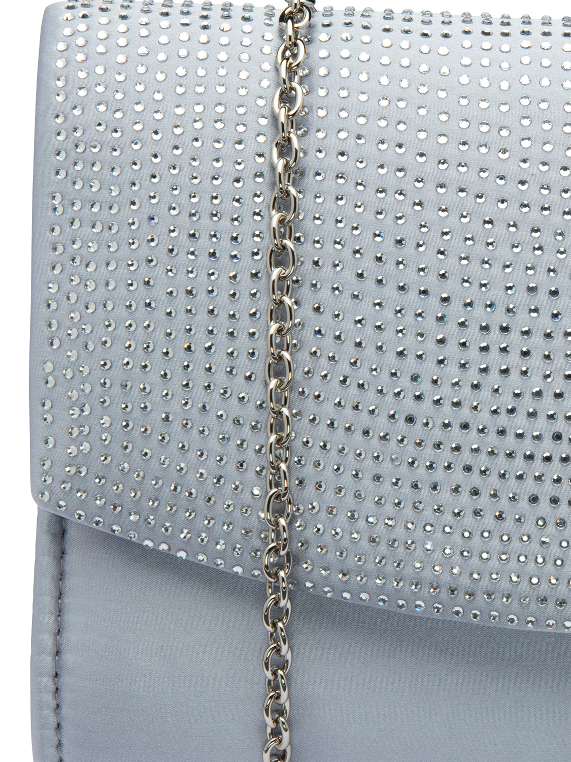 Product image 3 of 4, which shows Ravel Ardee Embellished Envelope Clutch Bag, Silver