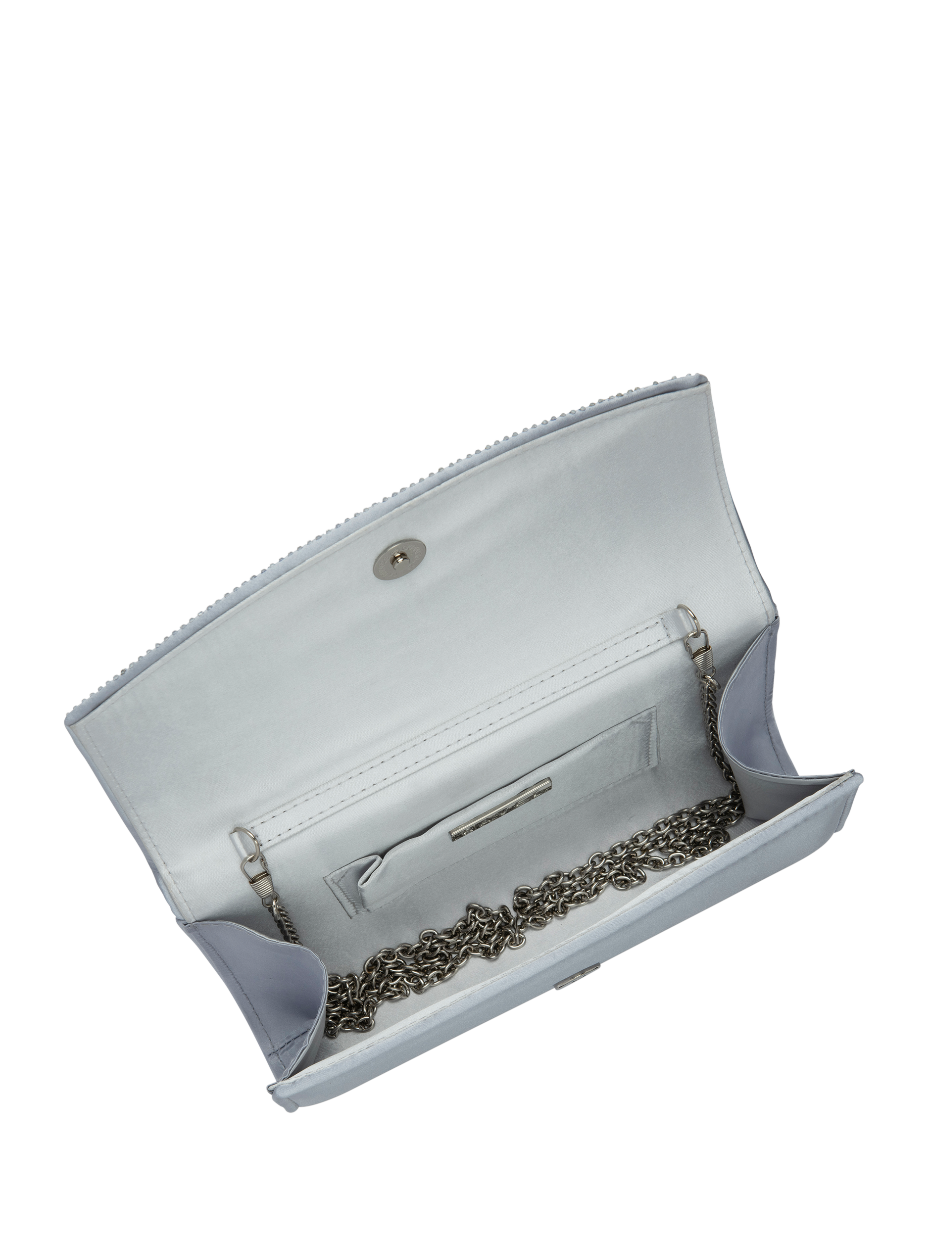 Product image 4 of 4, which shows Ravel Ardee Embellished Envelope Clutch Bag, Silver