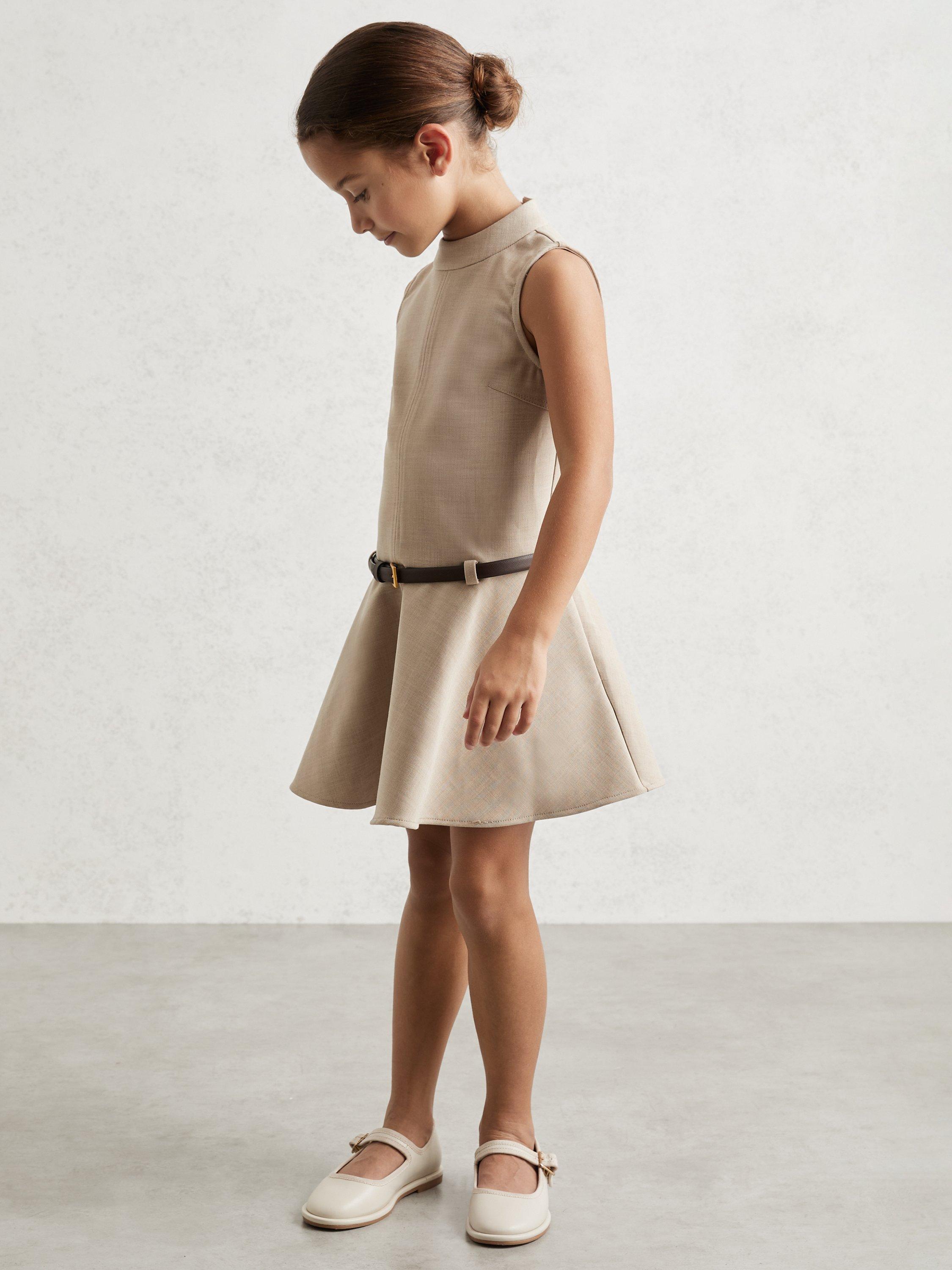 Product image 3 of 4, which shows Reiss Kids' Bella Dress, Neutral, 4-5 years