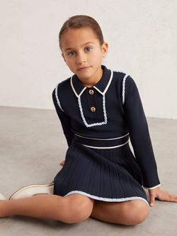 Reiss Kids' Freya Dress, Navy, Navy