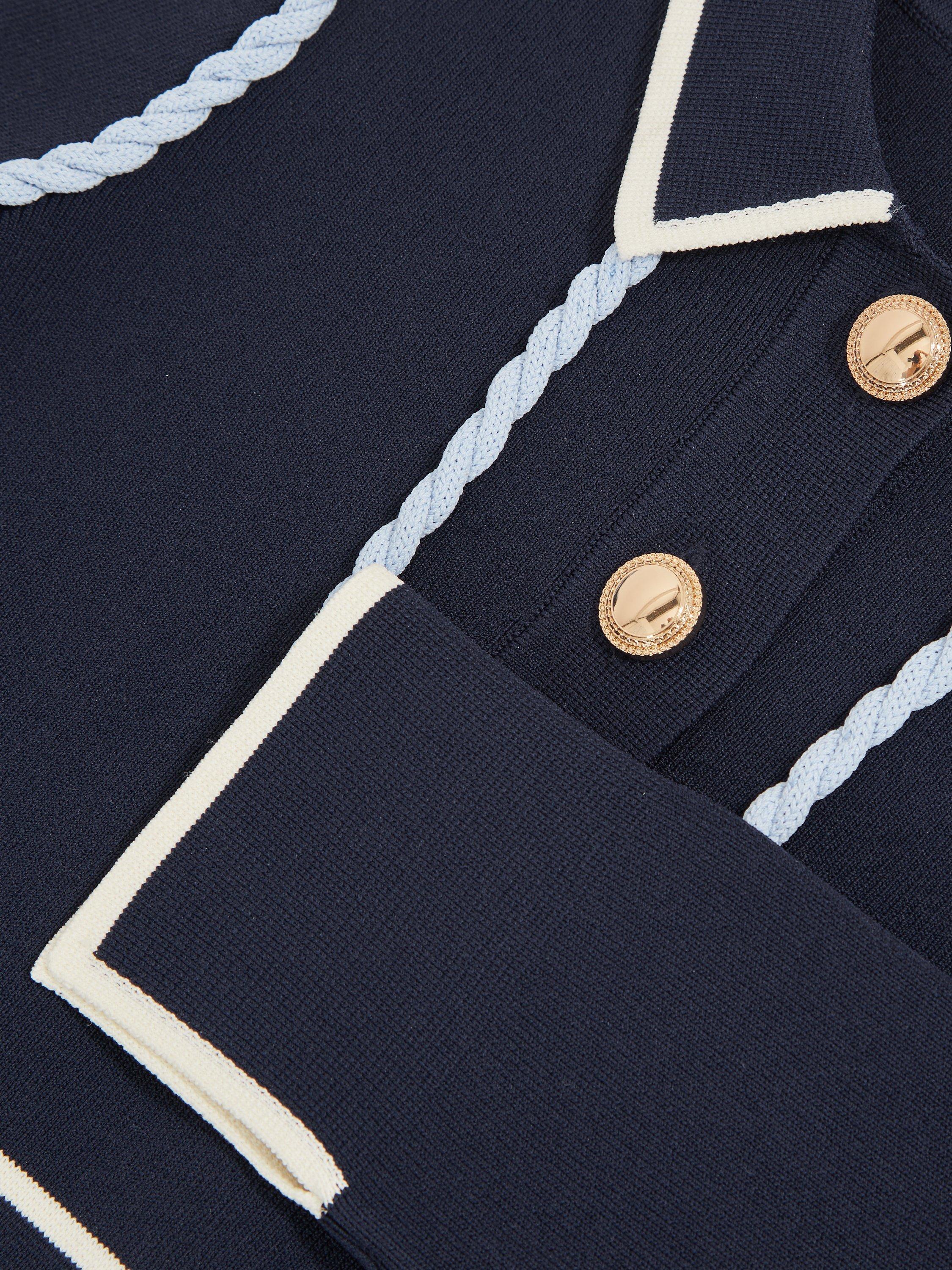 Product image 4 of 4, which shows Reiss Kids' Freya Dress, Navy, 3-4 years