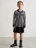 Reiss Kids' Sapna Dress, Navy/White