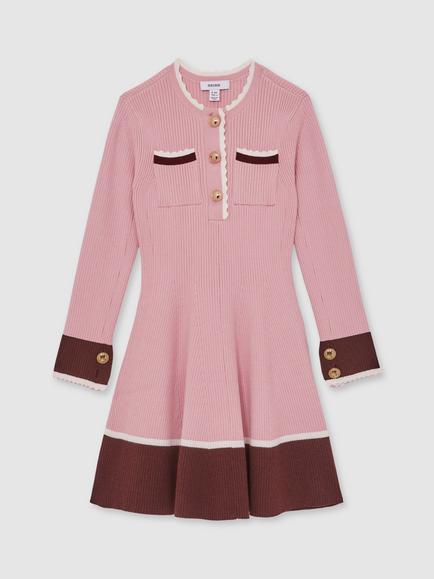 Reiss Kids' Willa Dress, Pink, Pink