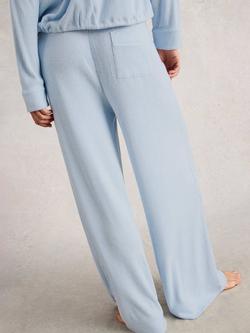 White Stuff Cosy Ribbed Pyjama Bottoms - view 2, Light Blue