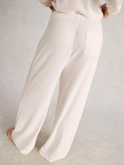 White Stuff Cosy Ribbed Pyjama Bottoms - view 2, Pale Ivory
